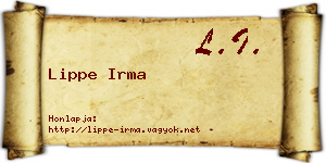 Lippe Irma névjegykártya