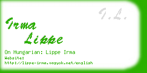 irma lippe business card